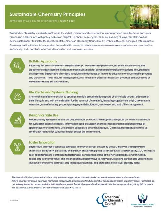 ACC Sustainable Chemistry Principles